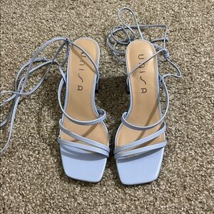 Unisa square toe block heels  Size 7.5 Periwinkle Blue